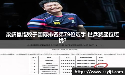 梁靖崑惜败于国际排名第79位选手 世乒赛座位堪忧？